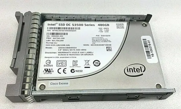 Cisco UCS-SD480G0KS2-EV Disk - Cisco 480GB SATA SSD 6Gb/s 2.5"
