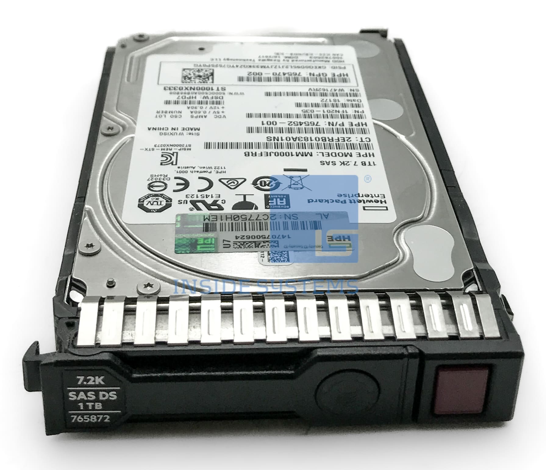 HP 765872-001 1TB 7200k 12GB/s SAS 2.5" 1 Disco HPE 1TB 7200k 12GB/s SAS 2.5" - HP 765872-001